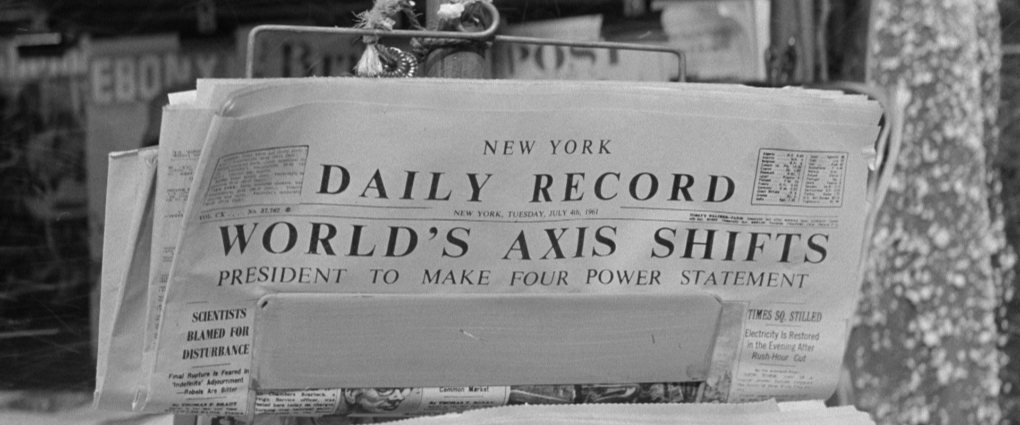 An ominous newspaper headline