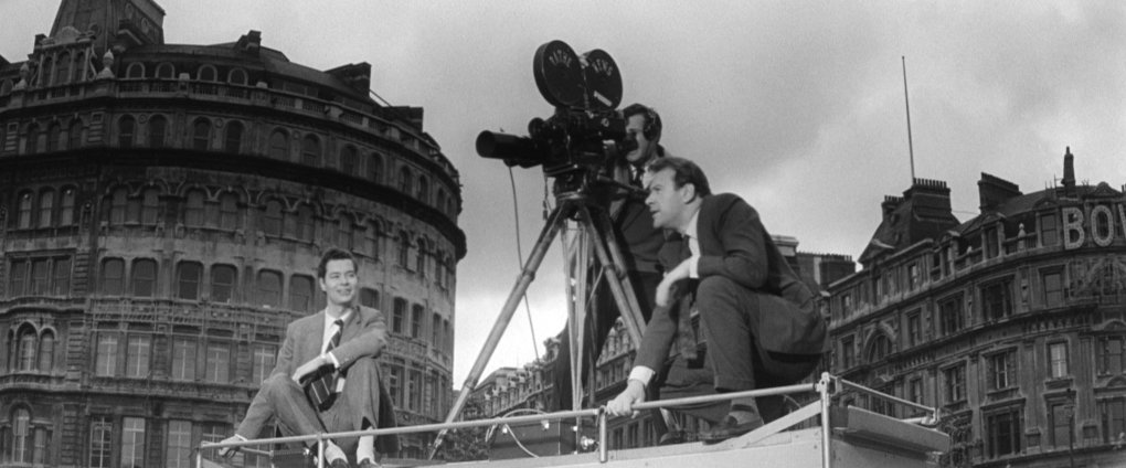 Peter joins a TV crew for a better view of unfolding events