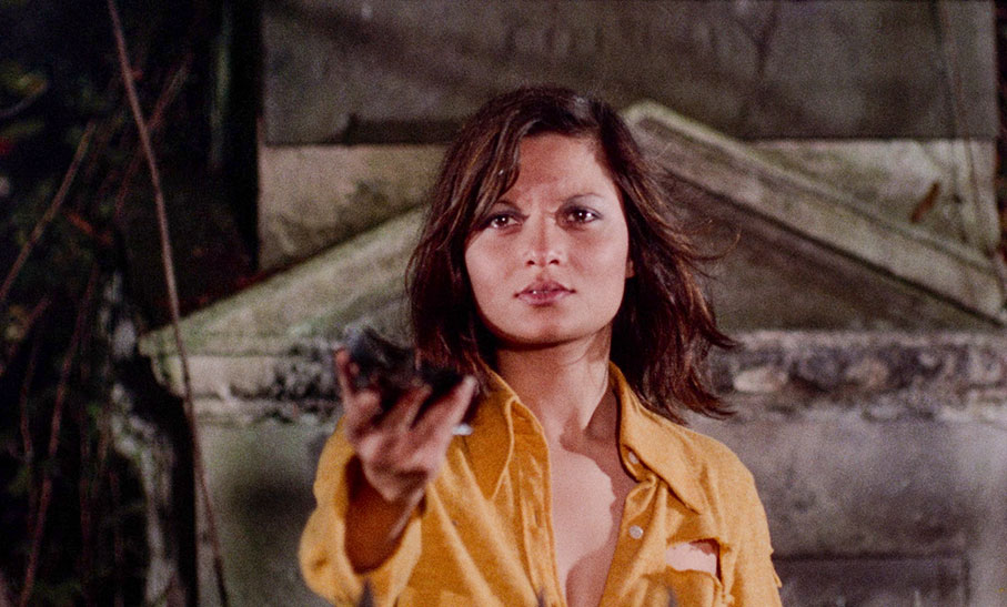 The girl beckons the boy with an iron rose