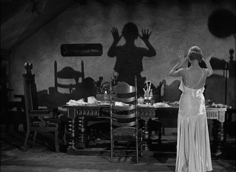 Gladys mocks the spookiness of the house