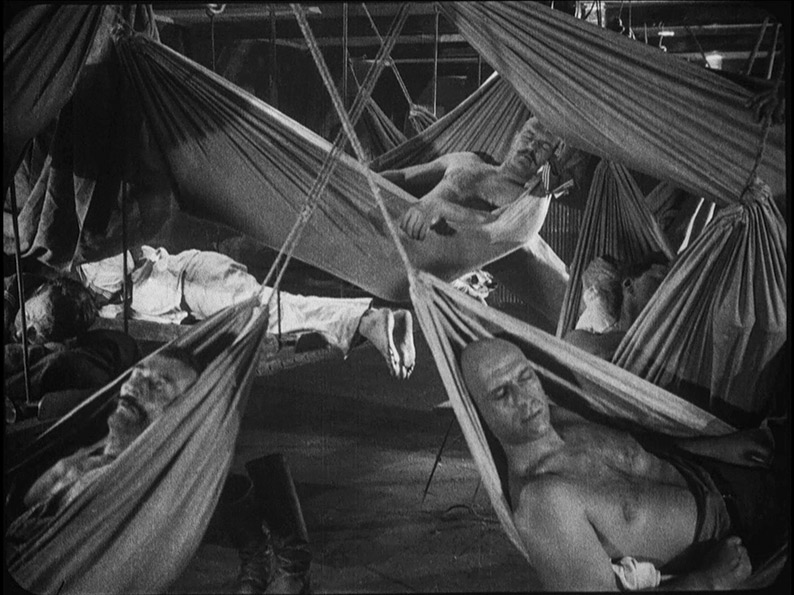 Sailors at rest on the Battleship Potemkin