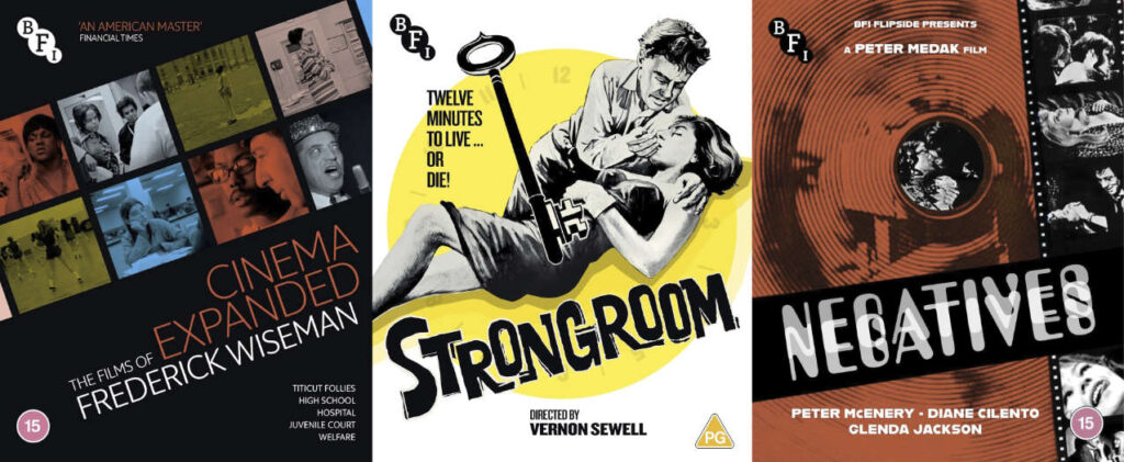 Cinema Expanded: The Films of Frederick Wiseman / Strongroom / Negatives Blu-ray covers