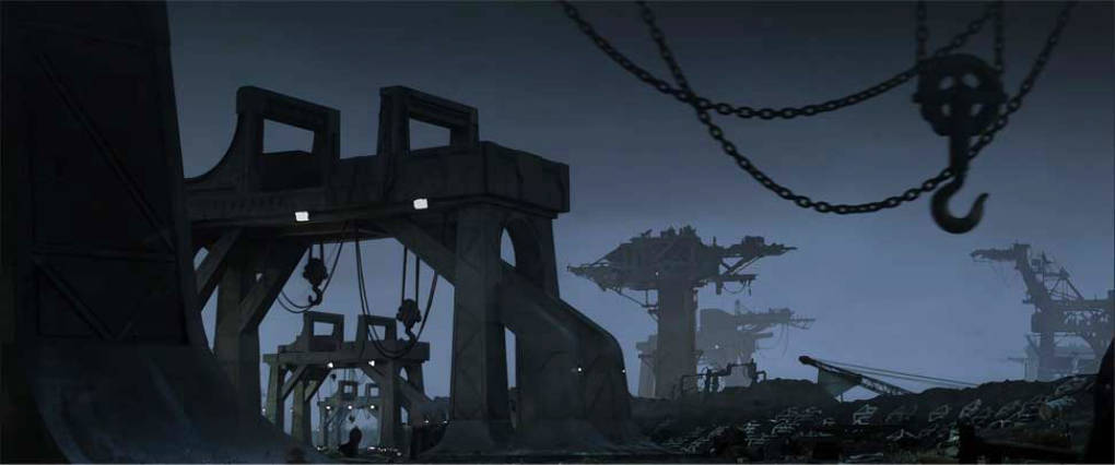 The opening landscape of the Assembly Cut