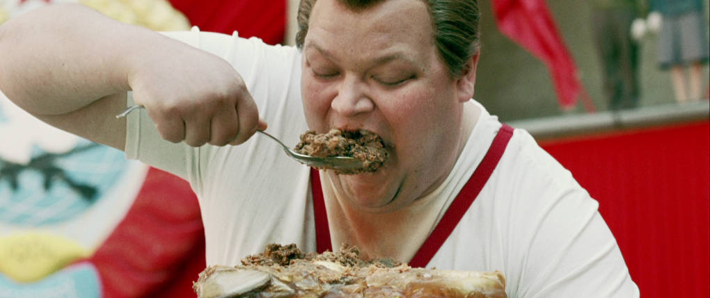 Kálmán chows down in the eating competition